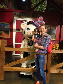 Jane and Bae posed with a creepy cow at the Houston rodeo.