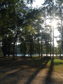 The lake near our campgrounds in Ratcliff.